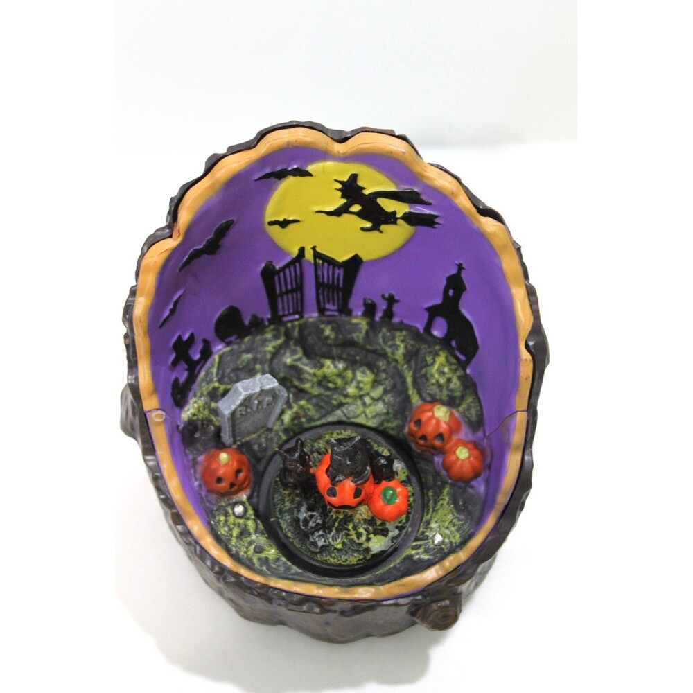 Pumpkin Hollow Animated Pumpkin Village Scene 7" Halloween Spooky Light Up Music